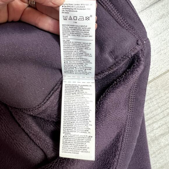 Athleta Cozy Karma Asym Pullover Sweatshirt Purple small - Picture 7 of 8